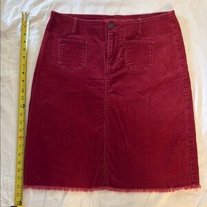 Guess Corderoy Stretch Red Denim Mini Skirt. Size 30. Excellent condition!